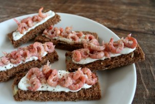 Hollandse garnalen toast met citroenmayonaise