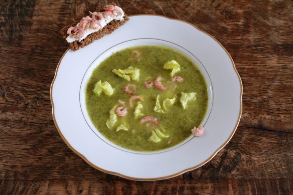 Slasoep met Hollandse garnalen