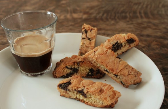 koffie met cantuccini's
