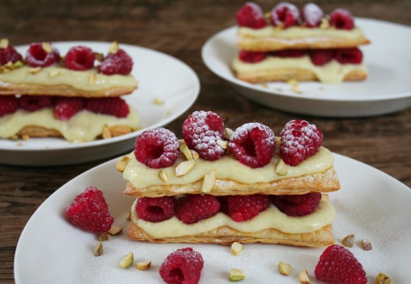 Millefeuilles met frambozen
