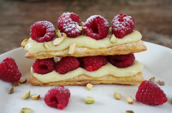 Millefeuille met frambozen